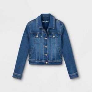 Cat & Jack Girls Medium Wash Jean Jacket - Size M